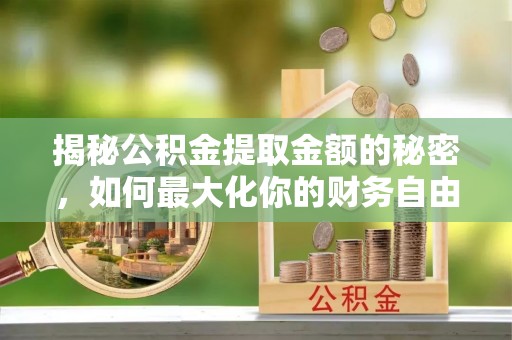 掇刀揭秘公积金提取金额的秘密，如何最大化你的财务自由